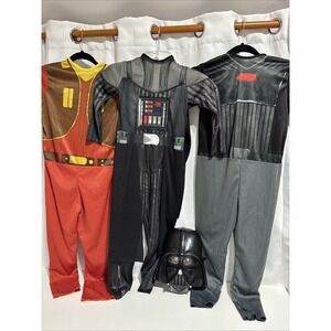 Darth‎ Vader childs Costume Star Wars Jumpsuit W/Mask Plus 2 Other Suits Small